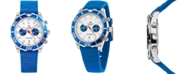 Strumento Marino Men's Skipper Dual Time Zone Blue Silicone Strap Watch 44mm, Created for Macy's